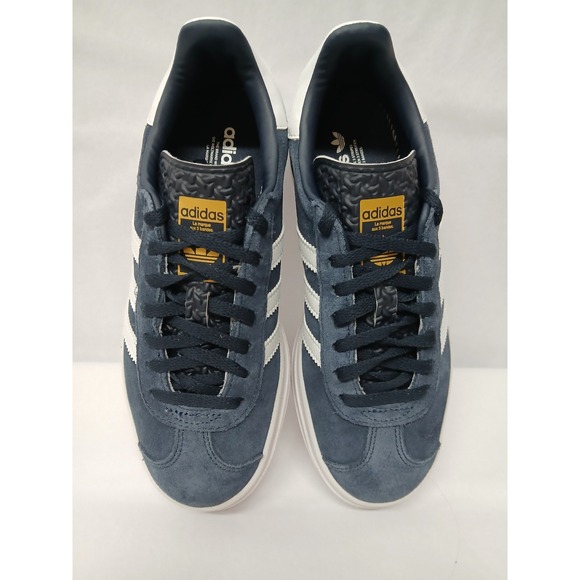 Adidas Kids' Gazelle Bold Casual Shoes JQ7405 Aurora Ink White Gold Sz 5 - Picture 6 of 10